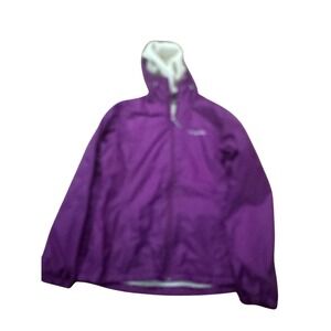 Columbia Womens Jacket Medium Purple SherpaLined Hooded Coat